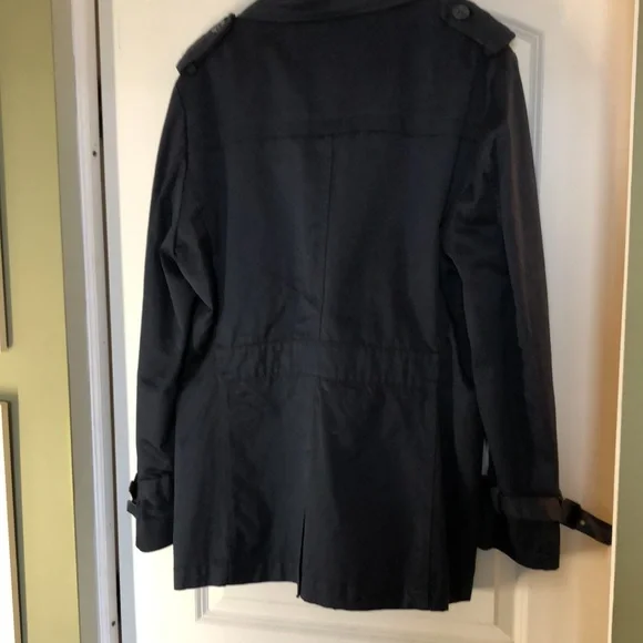 Navy blue Zara men’s raincoat - Long Jacket - Picture 7 of 12